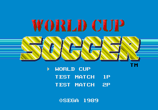 World Cup Soccer Title Screen